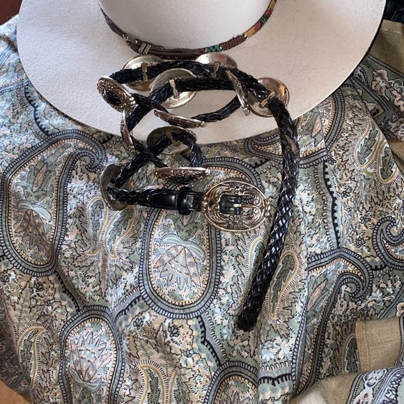 Braided Leather Concho Belt - Picture 1 of 2